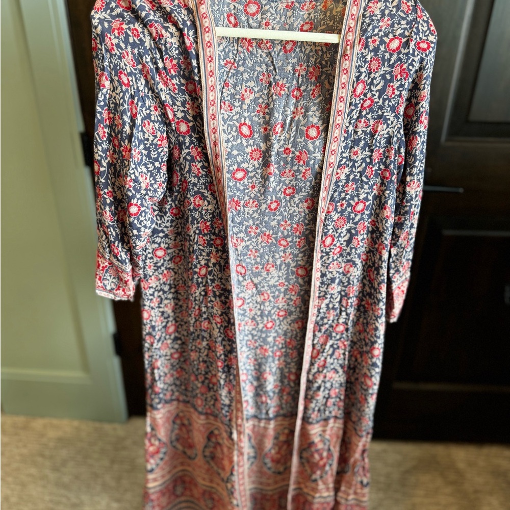 Spell Women's Floral Duster - Red and Blue